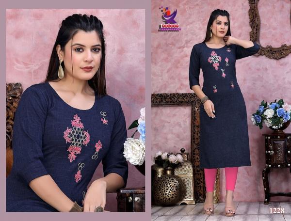 Kalash Royal Queen Rayon Designer Embroidery Kurti Collection